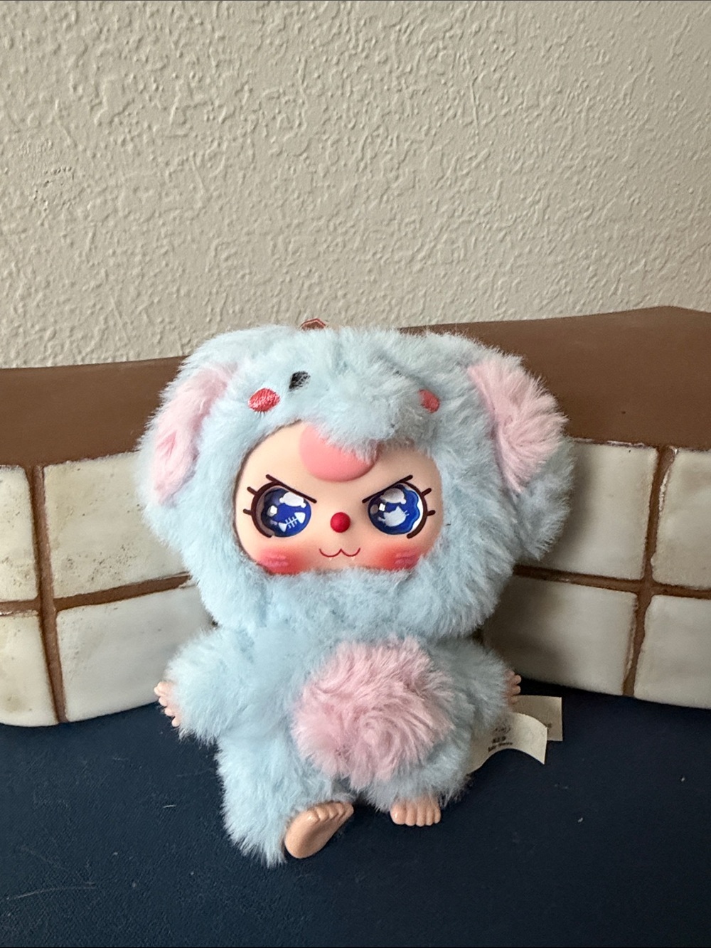 Baby Three 80% blue and pink elephant with special eyes!